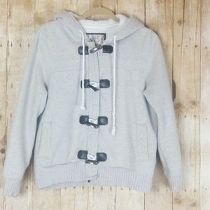 Old Navy Heathered Cream Bomber Jacket Size L